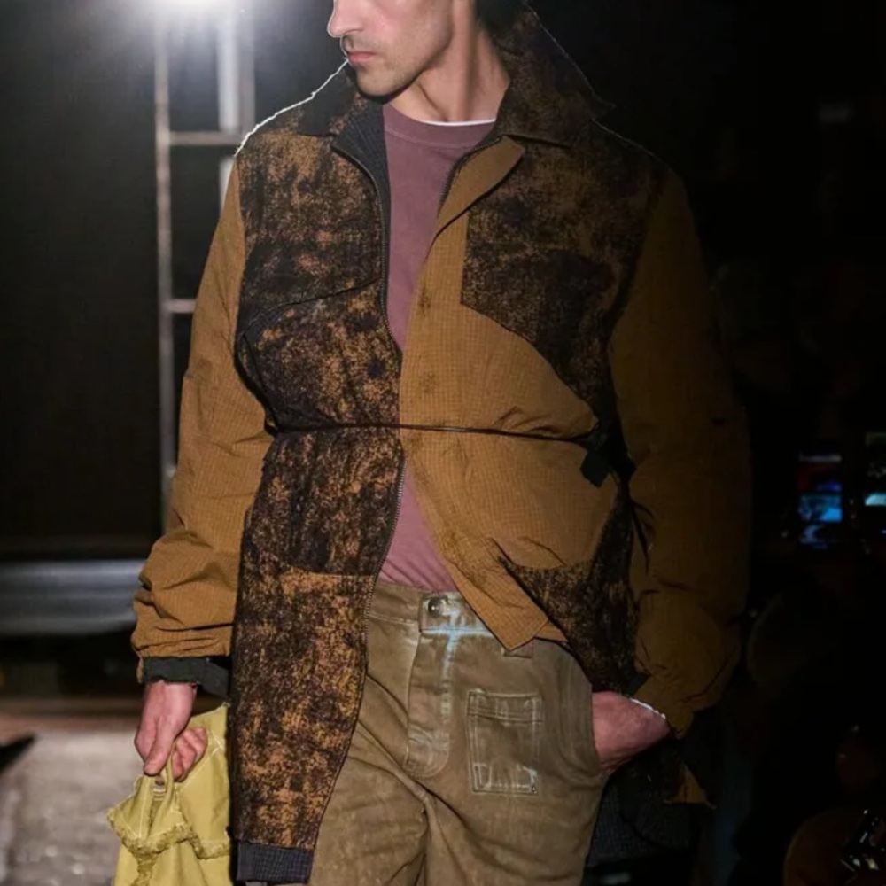 LEBLANC STUDIOS Fall/Winter 2025 - Brown and Yellow Hooded Jacket